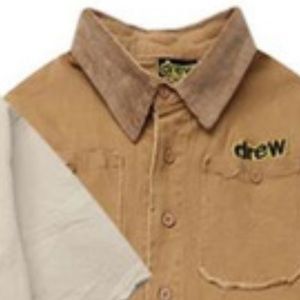 Drew house shirt Justin Bieber washed corduroy loose high street sleeveless